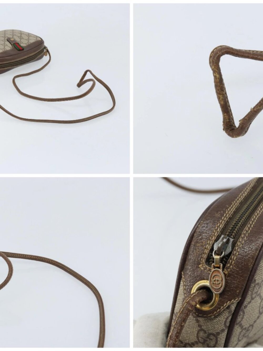 GUCCI GG Supreme Web Sherry Line Bag PVC Beige Gold 007 58 6112 Auth LNZ553 - Picture 16 of 16
